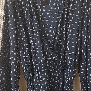 City chic navy/silver gray dress